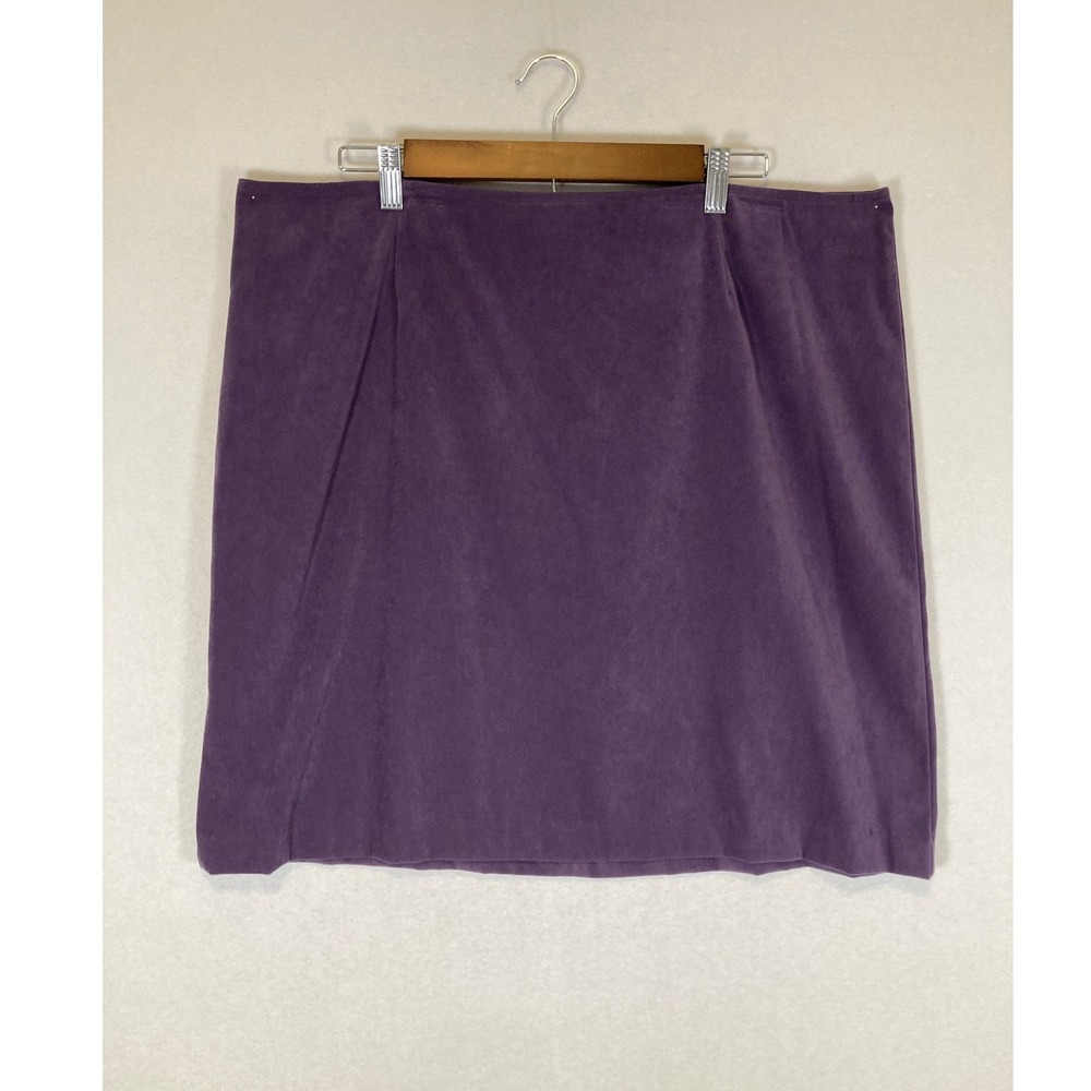 Whimsigoth Whos Tracy by Tracy Evans Women 18 Purple Faux Suede Mini Skirt Plum